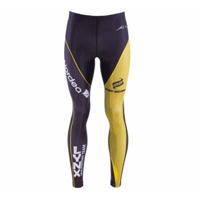 Lynx Compression Tights  M, Black/Yellow, M,  Träningstights