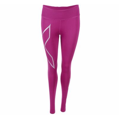 Mid-Rise Compression Tights- W, Magenta/Silver Logo, Xs,  2xu