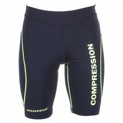 Run Compression Sh Tights, Black/Neon, S,  Löpning