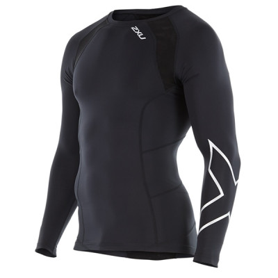 2XU Compression L/S Top M  Black/Silver
