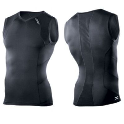 2Xu Compression Sleeveless Top Black - Men