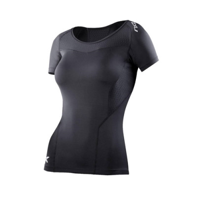 2XU Compression S/S Top W  Black/Black