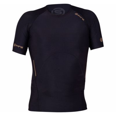 A400 Mens Top Short Sleeve, Black/Gold, L,  Skins