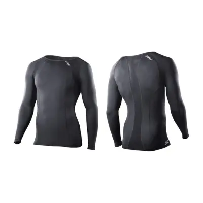 Compression L/S Top-M, Black/Black, Xs,  2xu