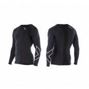 Compression L/S Top-M, Black/Silver, Xl,  2xu