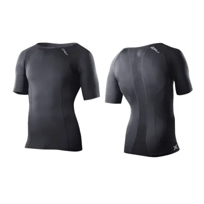 Compression S/S Top-M, Black/Black, L,  Varumärken