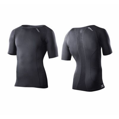 Compression S/S Top-M, Black/Black, S,  2xu