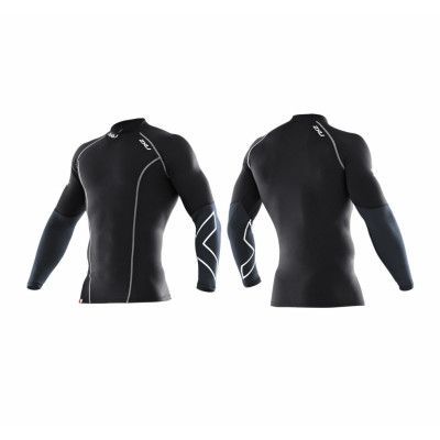 Elite Compression L/S Top - He, Svart/Stål, M,  2xu