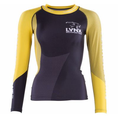 Lynx Compression Shirt  W, Black/Yellow, 42,  Träningströjor