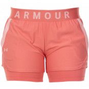 Play Up 2-In-1 Shorts, Blush Orange, L,  Under Armour