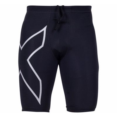 Run Comp Shorts W/Storage-M, Black/Silver Reflective, Xxs,  2xu
