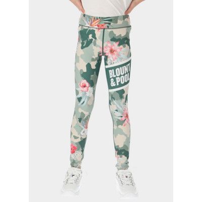 Aruba Tights Jr, Camo Flower Aop, 140,  Löparbyxor
