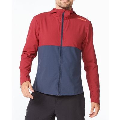 2XU Aero Jacket Men Rhubarb/Midnight