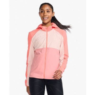 2XU Aero Jacket Women Hyper Coral/Rosette Reflective