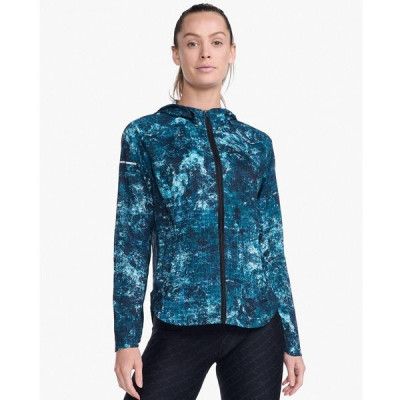 2XU Aero Jacket Women Trailscape Bluejay/Slvrreflect