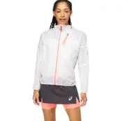 Asics Fujitrail Jacket Women Brilliant White/Blazing Coral