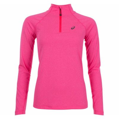 Ls 1/2 Zip Jersey, Diva Pink Heather, S,  Kläder