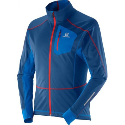 Salomon Equipe Softshell M Jacka Midnight Blue/Union Blue - Utgående Färg