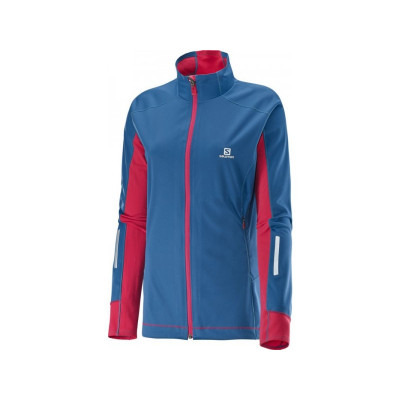 Salomon Equipe Softshell  W Jacka Dolomite Blue/ Lotus Pink - Utgående Färg