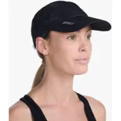 2XU Run Cap Löparkeps Black/Black, OZ