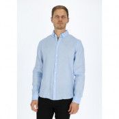 Anton Bd Ls Linen Shirt, Chambray Blue, Xl,  Långärmade Skjortor