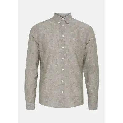 Cfanton 0053 Bd Ls Linen Mix S, Burnt Olive, S,  Långärmade Skjortor