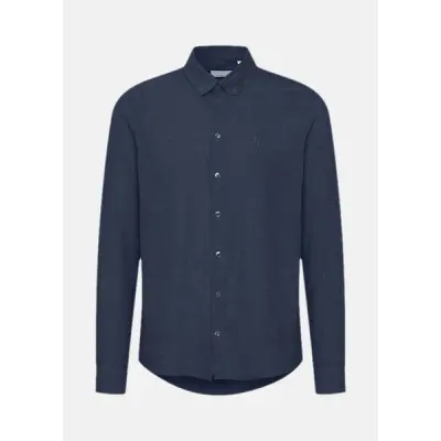 Cfanton 0053 Bd Ls Linen Mix S, Dark Navy, M,  Långärmade Skjortor