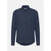 Cfanton 0053 Bd Ls Linen Mix S, Dark Navy, S,  Långärmade Skjortor