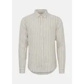 Cfanton 0071 Ls Bd Striped Lin, Chateau Gray, 2xl,  Långärmade Skjortor