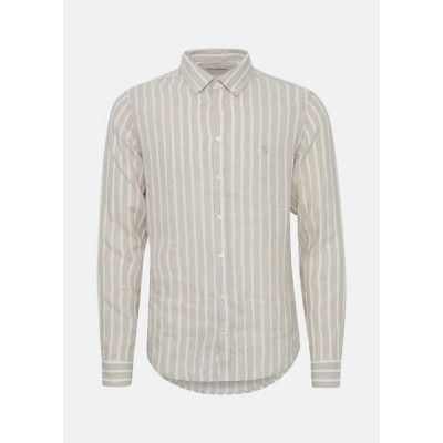 Cfanton 0071 Ls Bd Striped Lin, Chateau Gray, 2xl,  Långärmade Skjortor