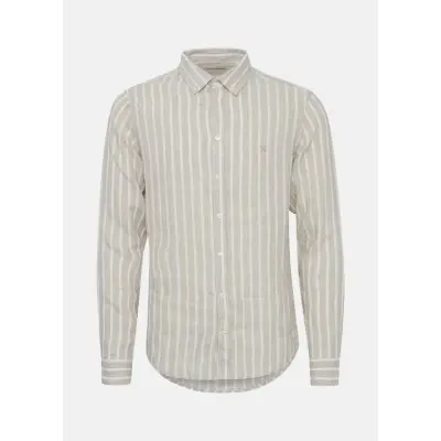 Cfanton 0071 Ls Bd Striped Lin, Chateau Gray, 2xl,  Långärmade Skjortor