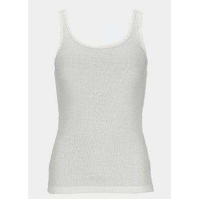 Ellen Rib Tank, White, 34,  Toppar