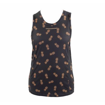 Gym Singlet W, Black Golden Pineapple, 44,  Träningslinnen