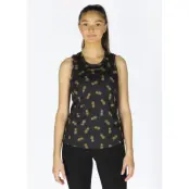 Gym Singlet W, Black Golden Pineapple, 46,  Swedemount