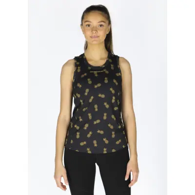 Gym Singlet W, Black Golden Pineapple, 42,  Träningslinnen