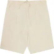 KnowledgeCotton Apparel Fig Loose Linen Shorts Light Feather Gray