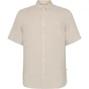 KnowledgeCotton Apparel Regular Linen SL Shirt Light Feather Gray - XL