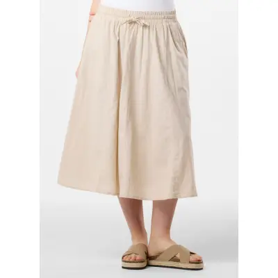 New Hampshire Linen Long Skirt W, Beige, 36,  Kjolar