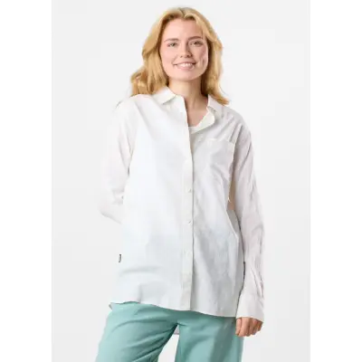 New Hampshire Linen Ls Shirt W, White, 40,  Kortärmade Skjortor