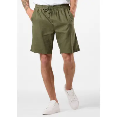 New Hampshire Linen Shorts, Lt. Olive, M,  Vardagsshorts