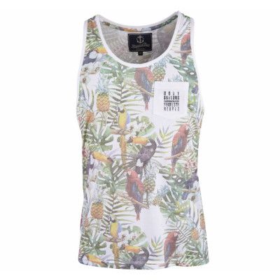 Parrot Singlet, White, Xs,  Blount And Pool