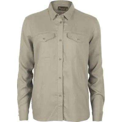 Pinewood Värnamo InsectSafe Linen L/S SHIRT W Linen Beige - M