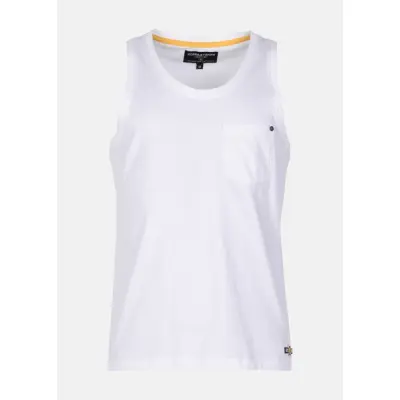 Pocket Singlet, White, M,  T-Shirts