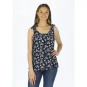 Saint Tropez Singlet W, Navy, 46,  Linnen