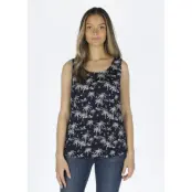 Sankt Claud Singlet W, Navy Palm, 44,  Strandkläder