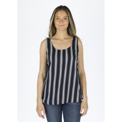 Sankt Claud Singlet W, Navy Stripe, 34,  Strandkläder