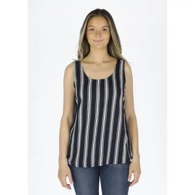 Sankt Claud Singlet W, Navy Stripe, 42,  Dam