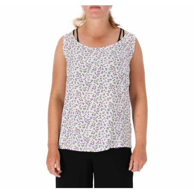 Tp Robina Tank Top, Offwhite Flower 2, L,  Kortärmade Skjortor