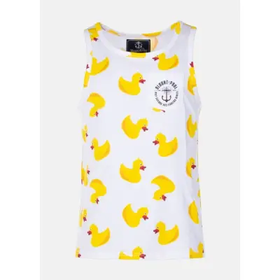 Tropical Singlet, White Yellow Duck, 3xl,  Strandkläder