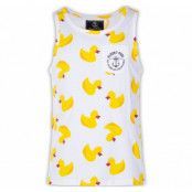 Tropical Singlet, White Yellow Duck, L,  Strandkläder